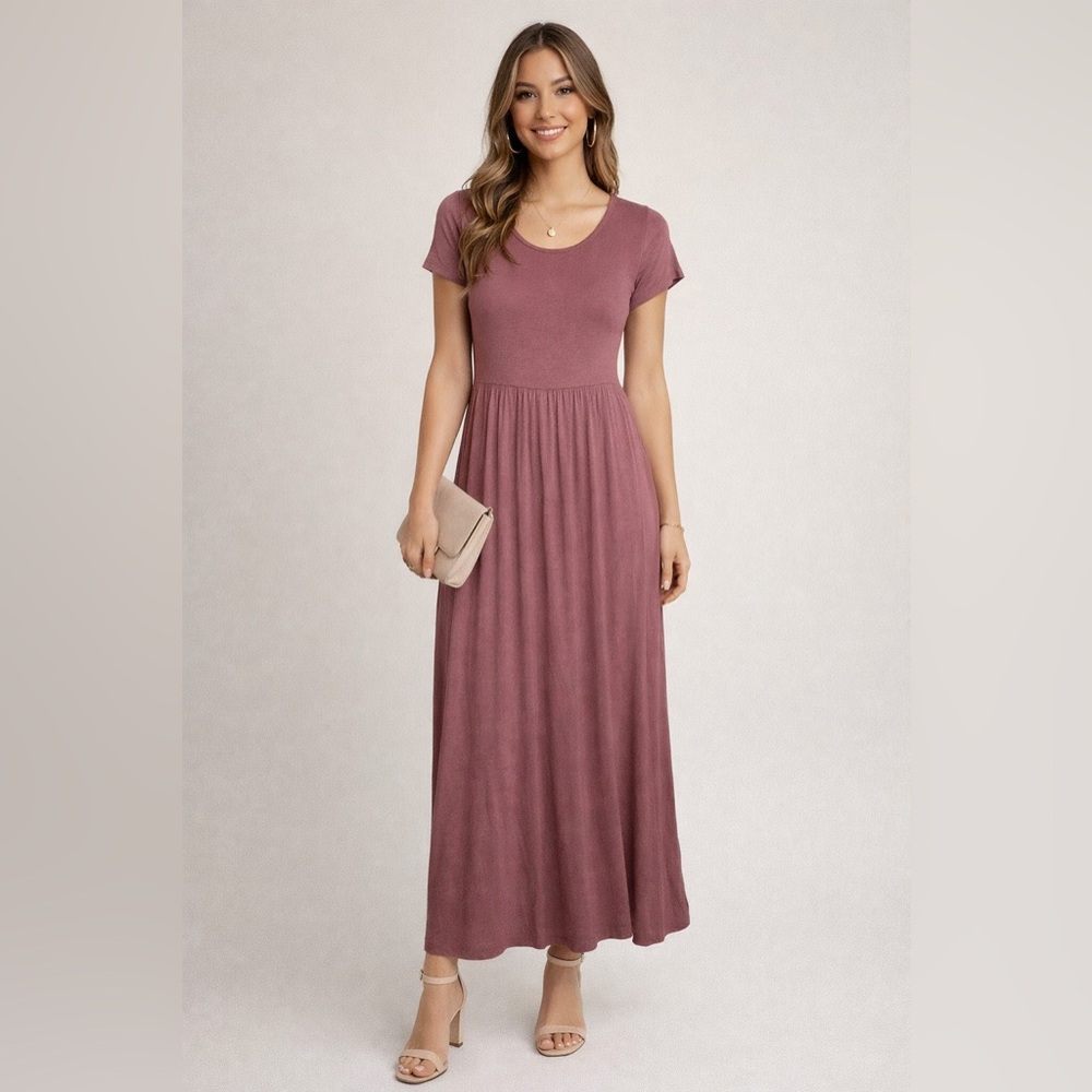Elegant Mauve Maxi Dress